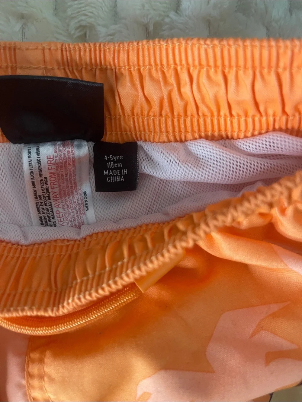 Kids Orange Sonic the Hedgehog Swim Trunks